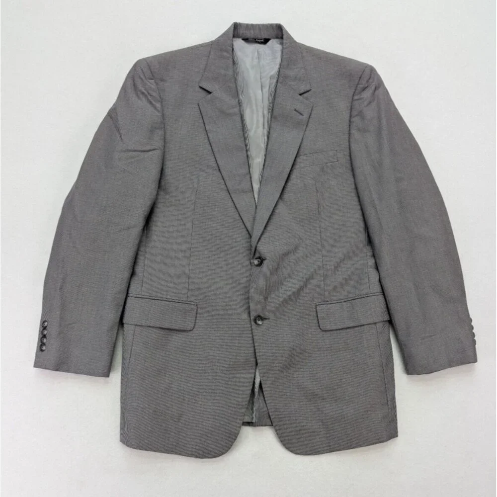 Jos. A. Bank Men's Blazer Jacket Sport Coat Size 44L Gray Pinstripe